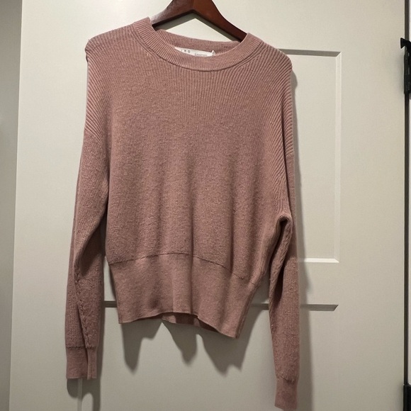 IRO Pink Crew Neck Sweater Soft Knit Relaxed Fit - Picture 1 of 6